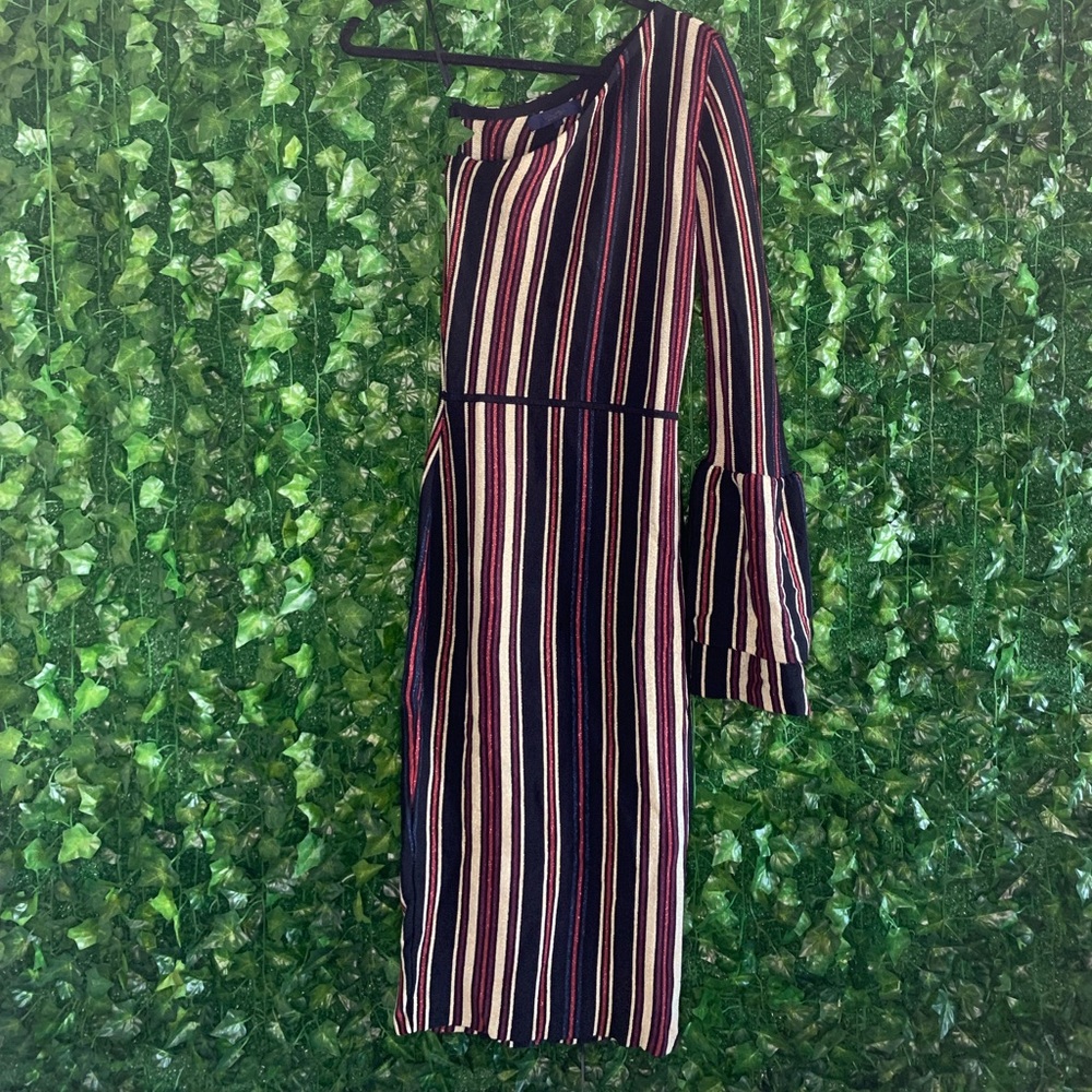 Multi Colored One Shoulder Dress